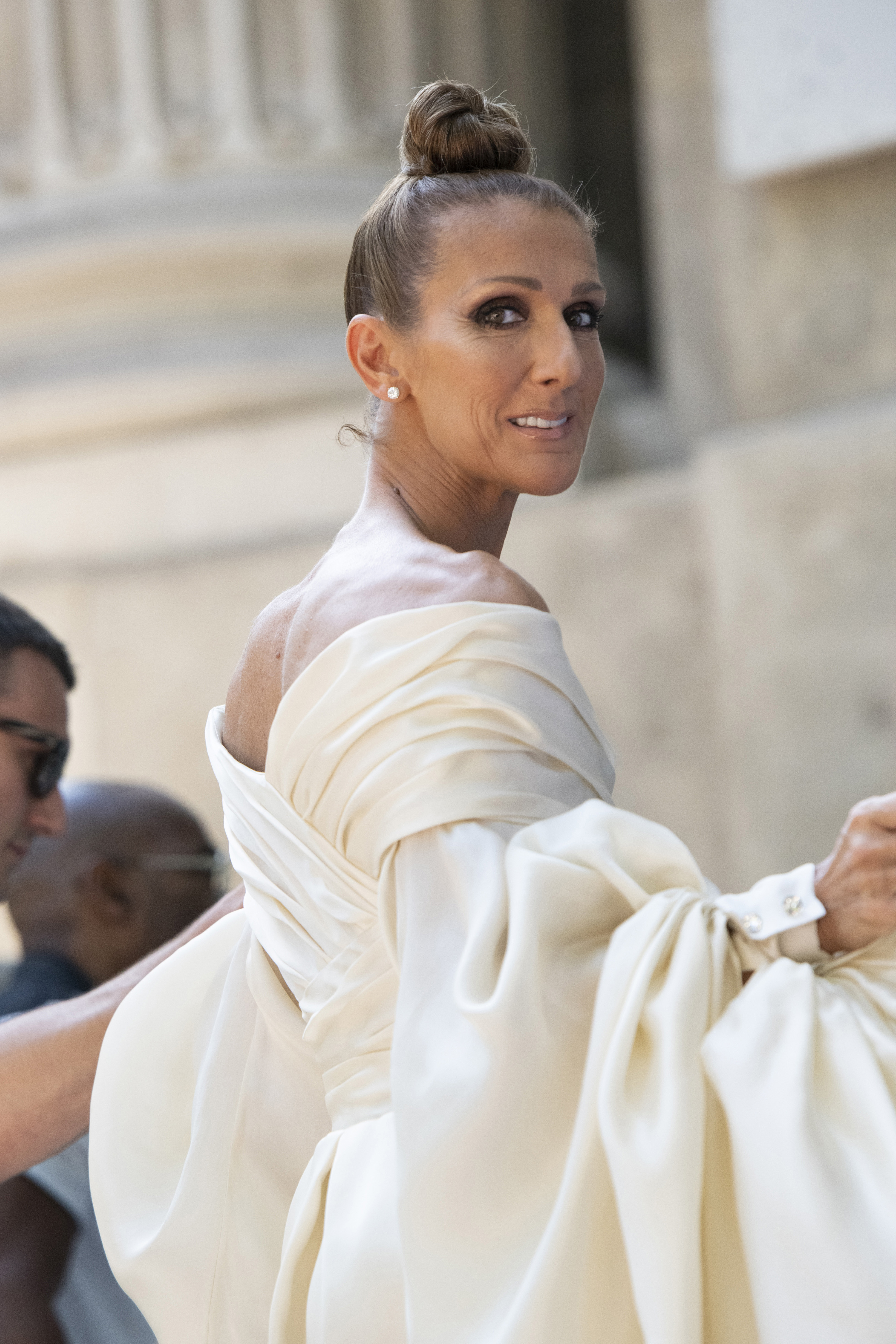 Celine Dion wears an Alexandre Vauthier dress in Paris, France, on July 2, 2019 | Source: Getty Images