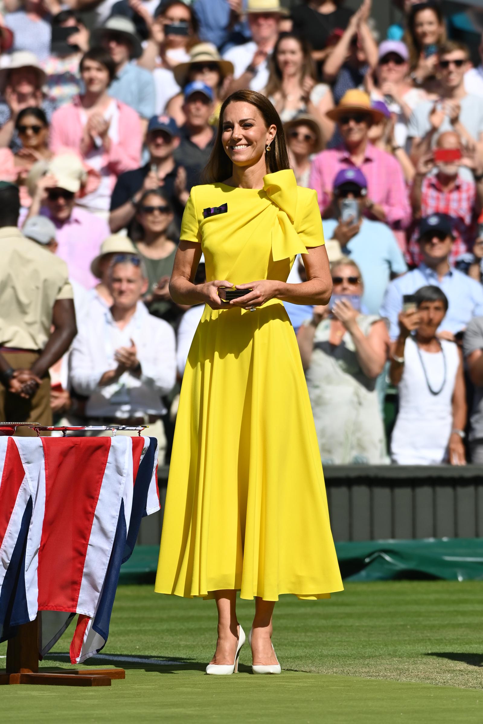 The Princess of Wales during the Ladies' Singles Final match on day 13 of The Wimbledon Championships 2022 at the All England Lawn Tennis and Croquet Club on July 9 in London. | Source: Getty Images