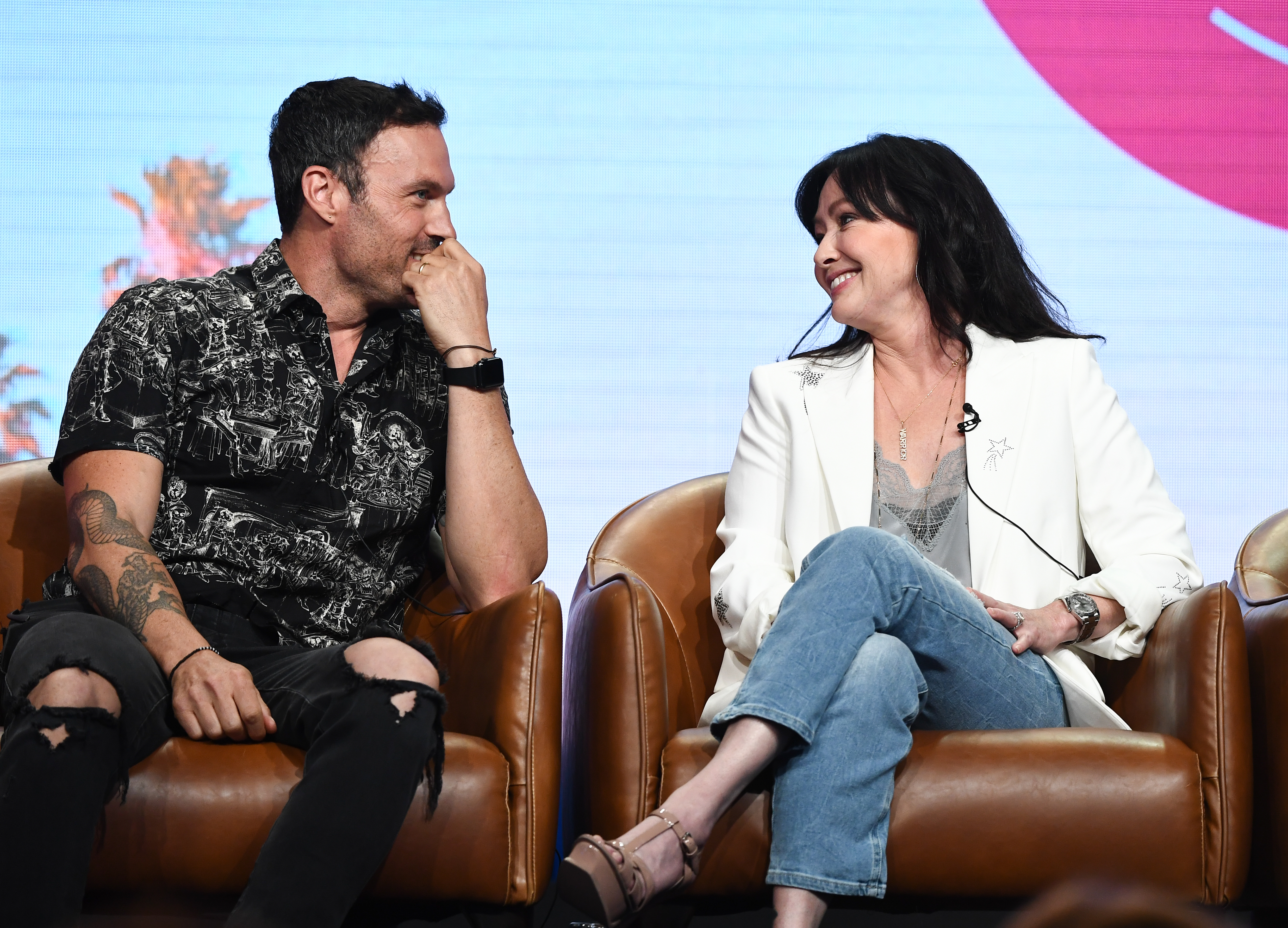Brian Austin Green and Shannen Doherty on August 7, 2019 in Los Angeles, California. | Source: Getty Images
