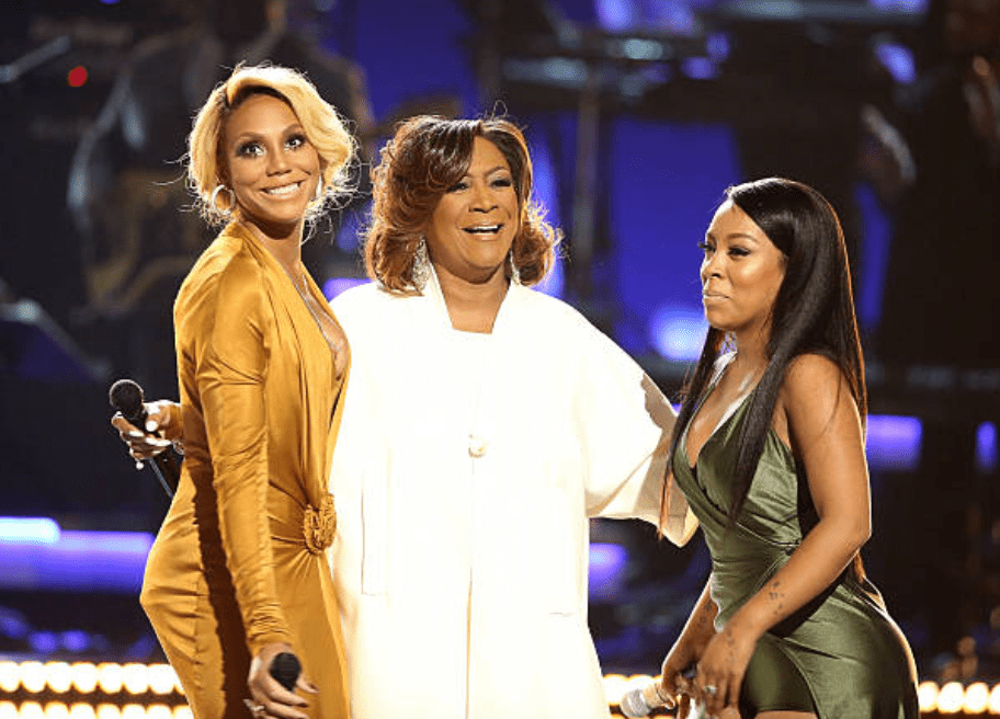 Tamar Braxton, Patti LaBelle, and K Michelle perform onstage during the BET Awards on June 28, 2015, in Los Angeles, California | Source: Getty Images (Photo by Michael Tran/FilmMagic)