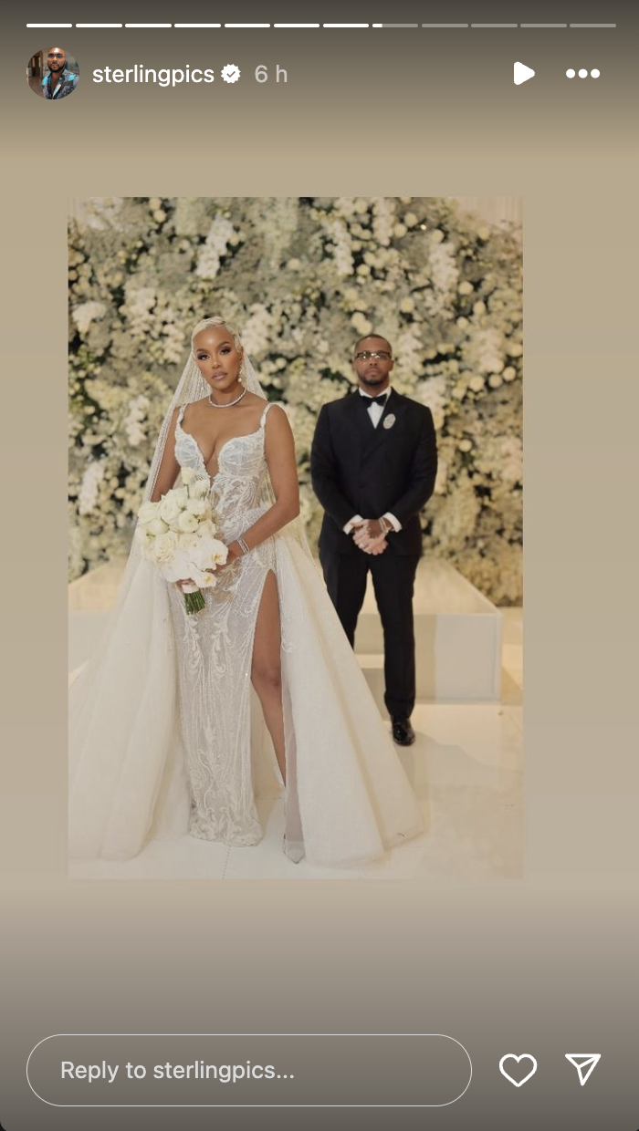 LeToya Luckett and Taleo Coles posing for a picture on their wedding day, posted on August 1, 2024 | Source: Instagram/sterlingpics