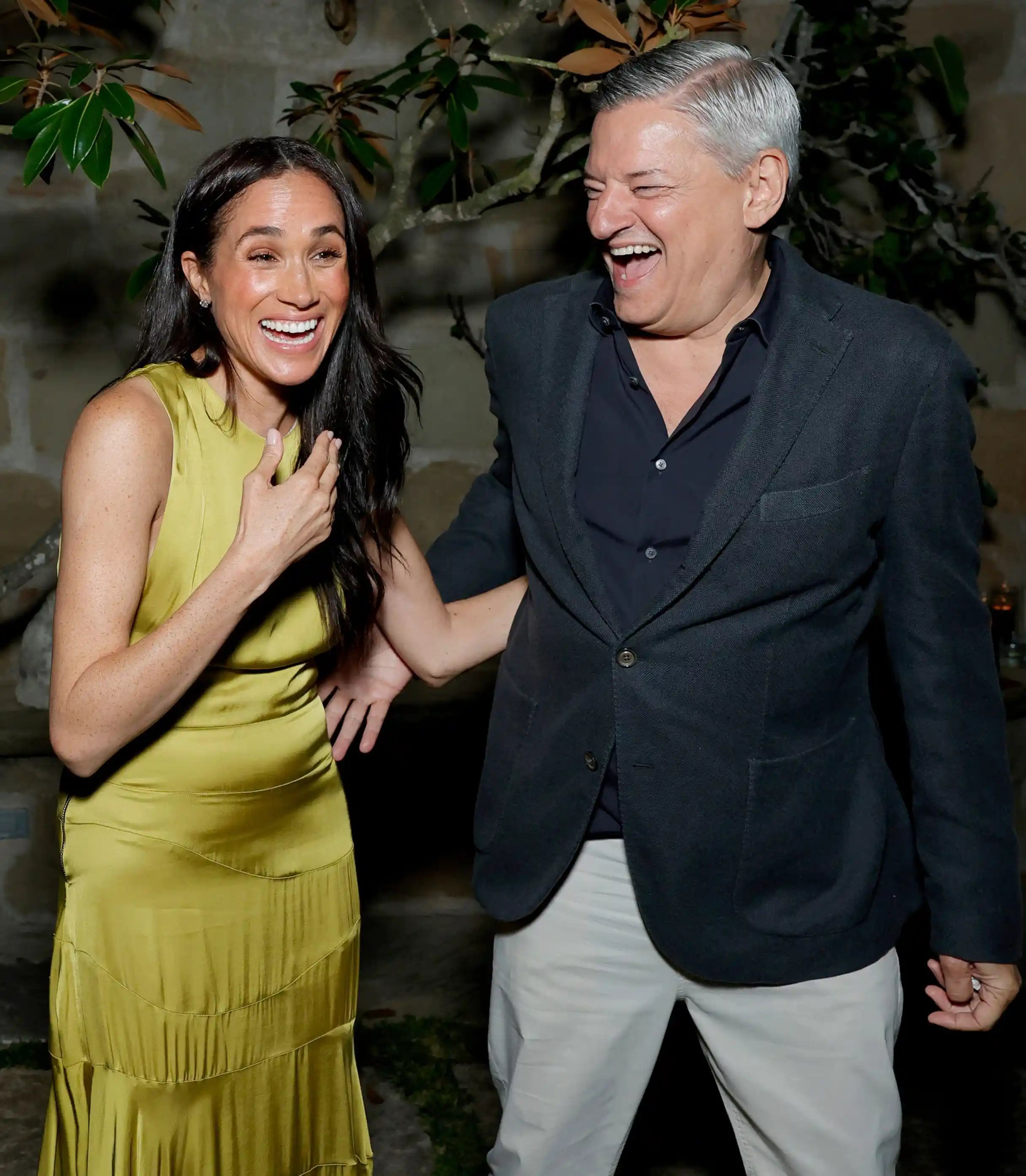 Meghan, Duchess of Sussex and Ted Sarandos at Netflix's "BEEF" Season 2 Montecito Tastemaker at a private residence on 10 April 2026 in Montecito, California. | Source: X/meghansbrasil