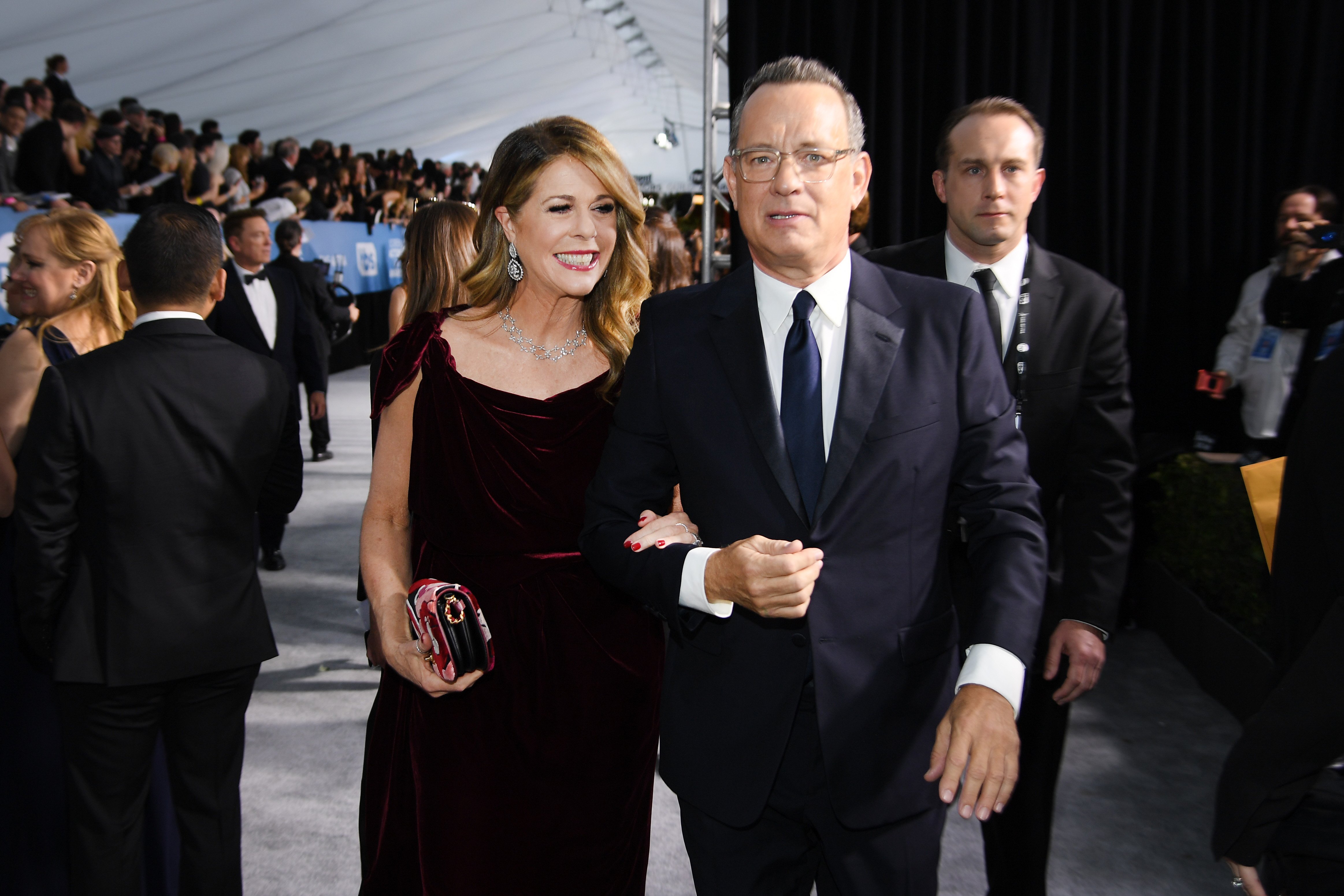 Rita Wilson and Tom Hanks attend the 26th Annual Screen Actors Guild Awards at The Shrine Auditorium on January 19, 2020 in Los Angeles, California | Photo: GettyImages