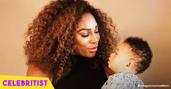 Serena Williams shared video of her daughter pushing around luggage