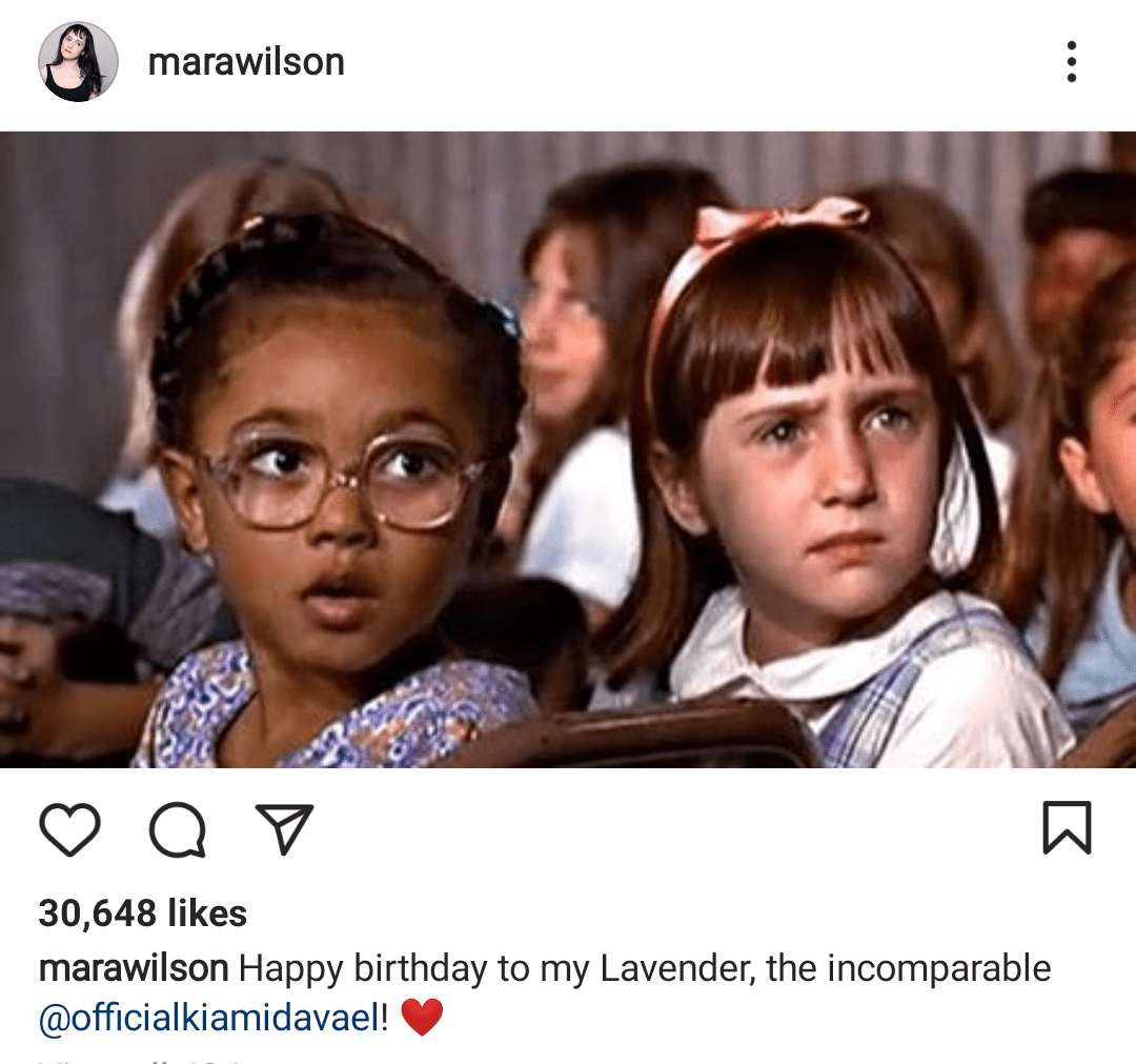 Mara Wilson and Kiami Davael in "Matilda" | Photo: Instagram/marawilson