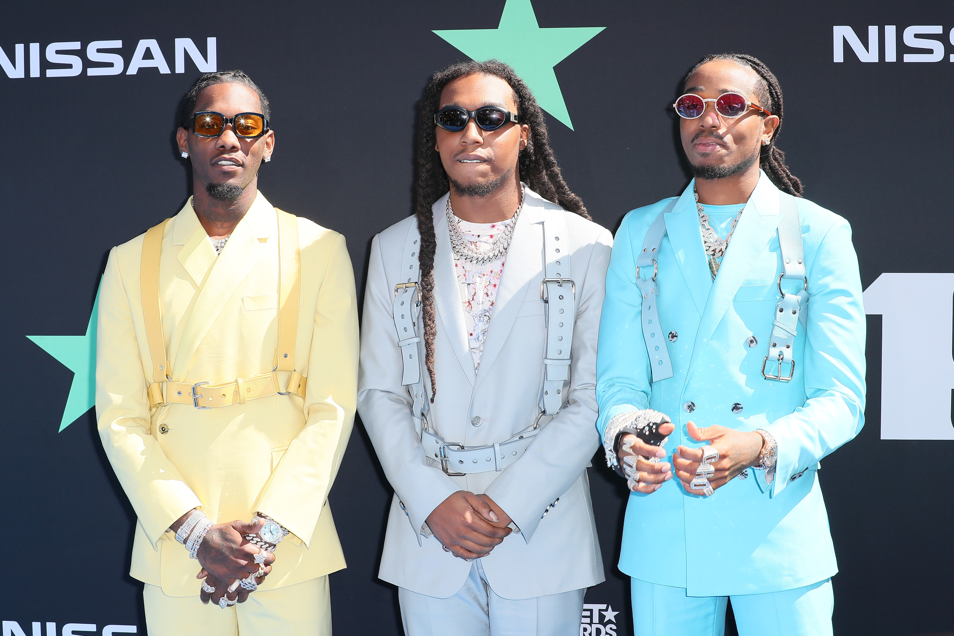 Offset, Takeoff, and Quavo attend the BET Awards in Los Angeles, California on June 23, 2019. | Source: Getty Images
