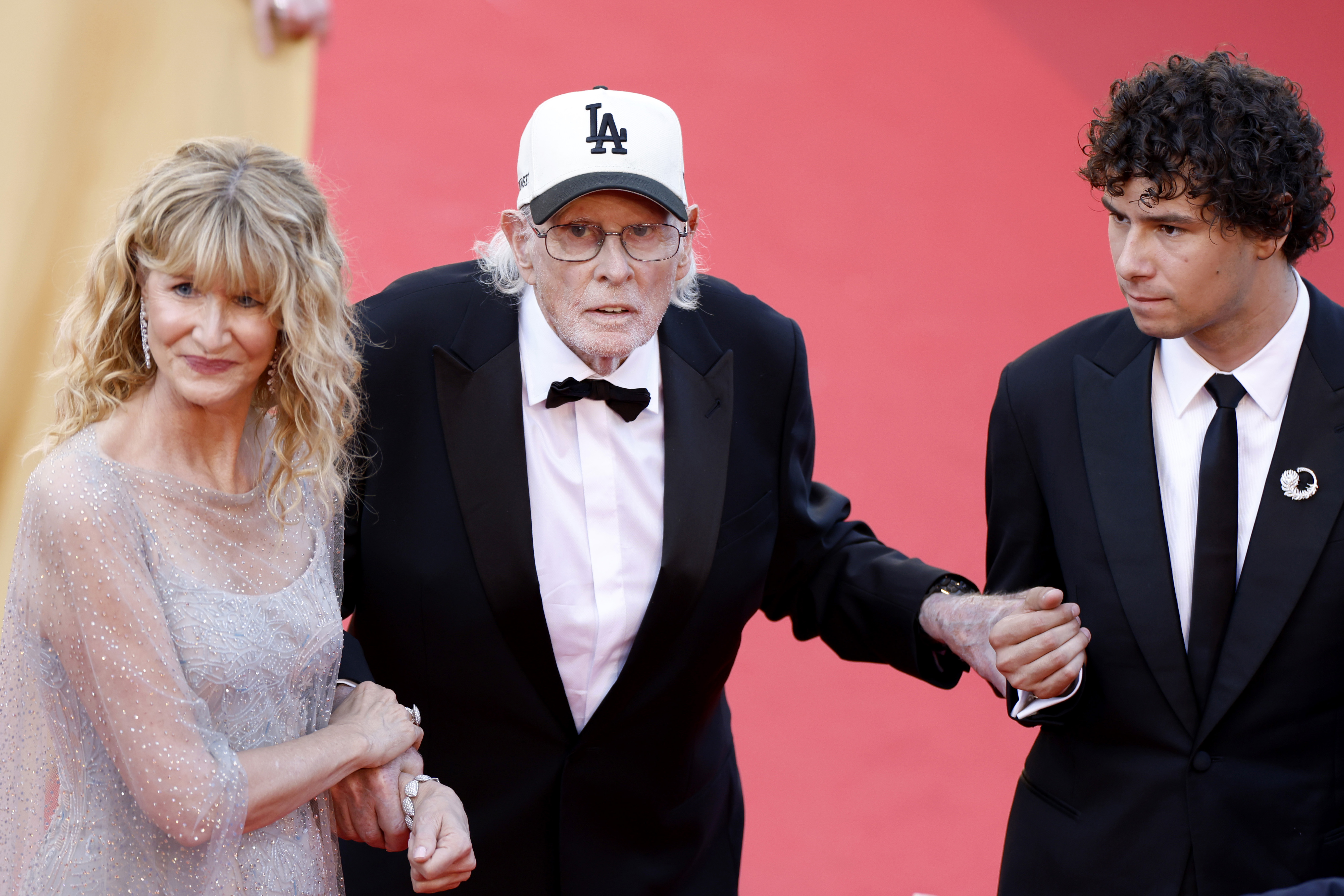 Laura and Bruce Dern, and Ellery Walker Harper during the 79th annual Cannes Film Festival at Palais des Festivals on May 20, 2026 in Cannes, France | Source: Getty Images