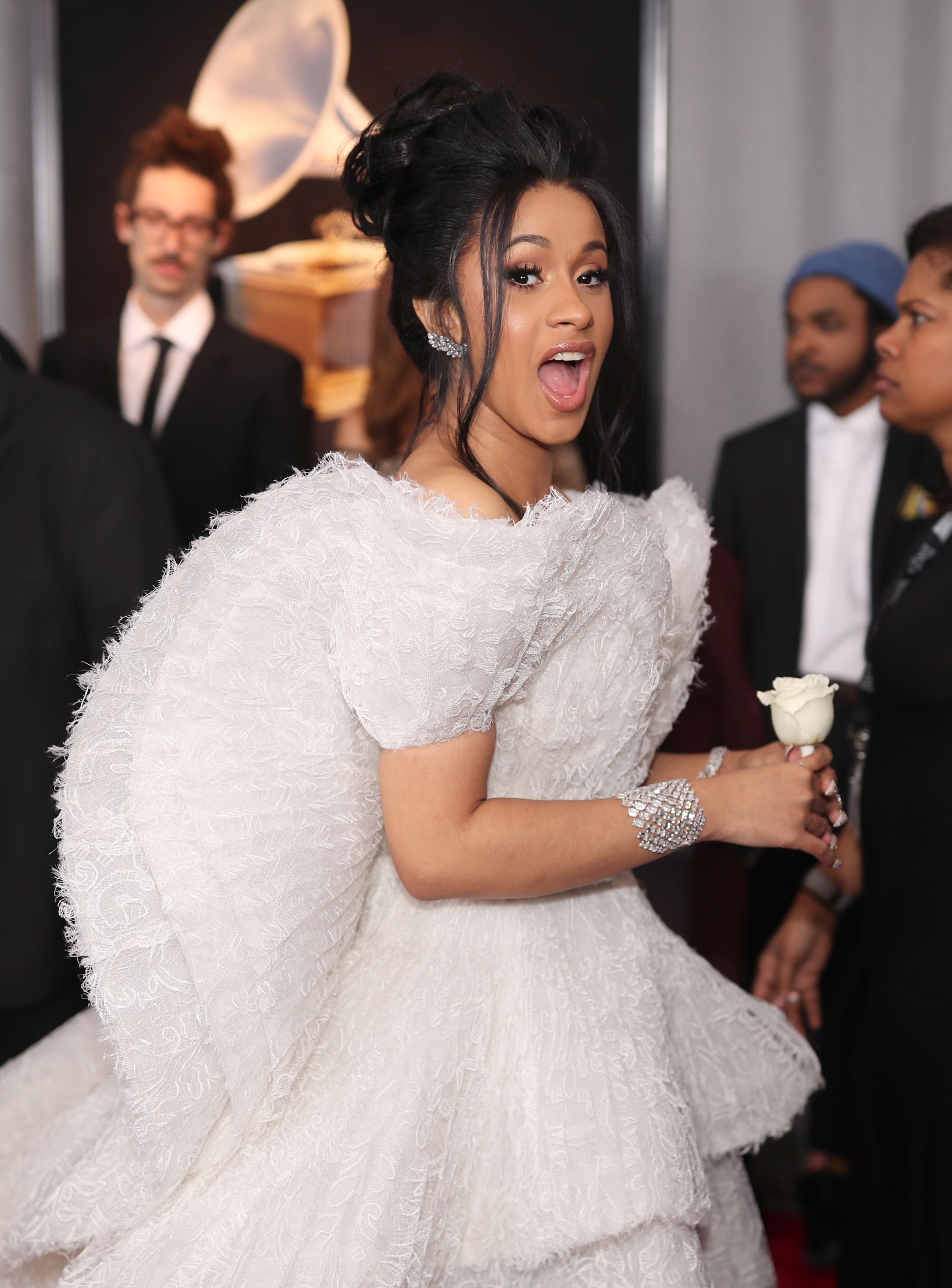 Cardi B during the 60th Annual GRAMMY Awards at Madison Square Garden on January 28, 2018 in New York City. | Source: Getty Images