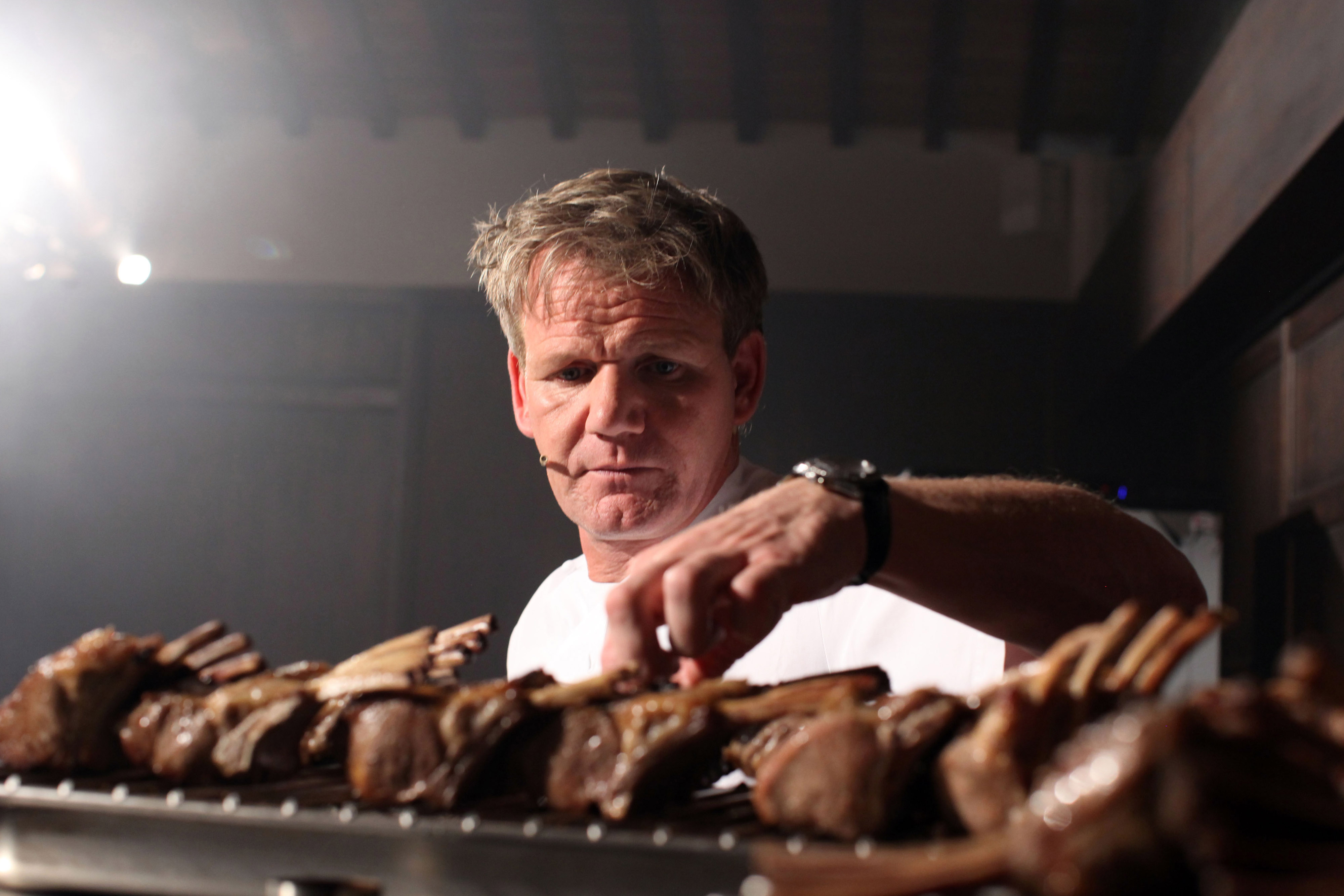 Gordon Ramsay holds a cooking class at the Castel Monastero Resort on July 5, 2012, in Siena, Italy. | Source: Getty Images