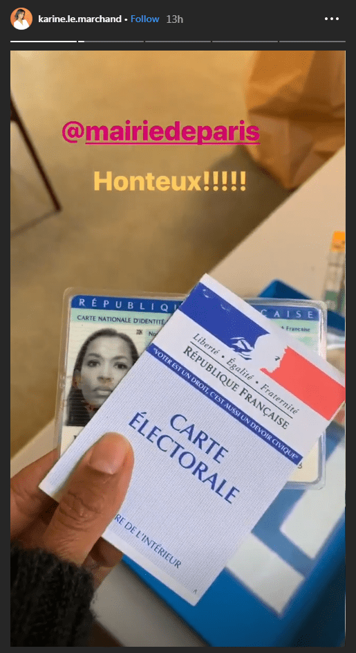Instagram story/Karine Le Marchand