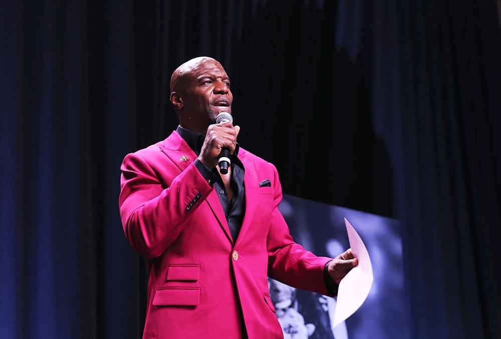 Terry Crews speaks onstage during Steven Tyler's Third Annual GRAMMY Awards Viewing Party at Raleigh Studios on January 26, 2020 in Los Angeles, California. I Image: Getty Images.