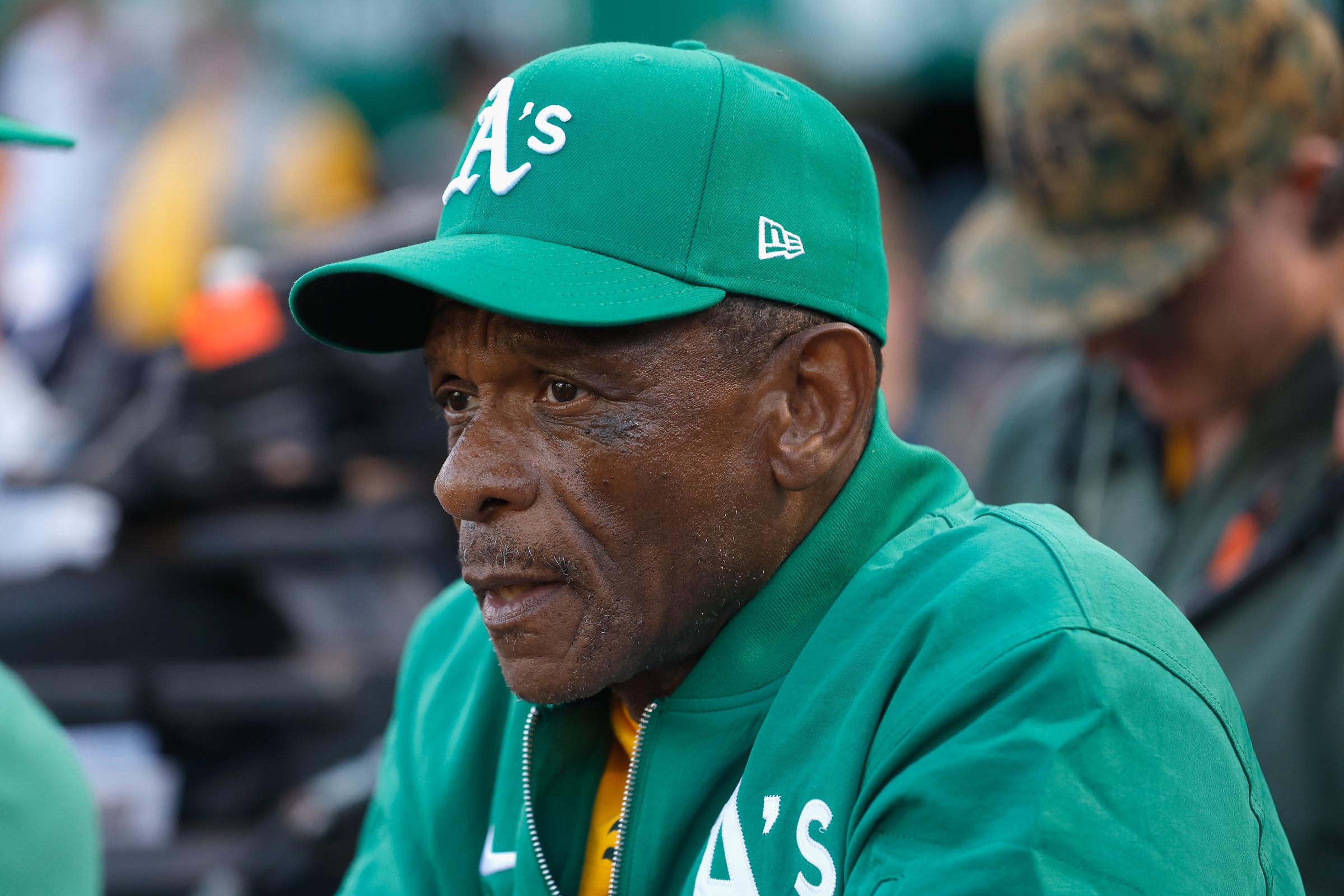 Rickey Henderson at RingCentral Coliseum on September 25, 2024 | Source: Getty Images