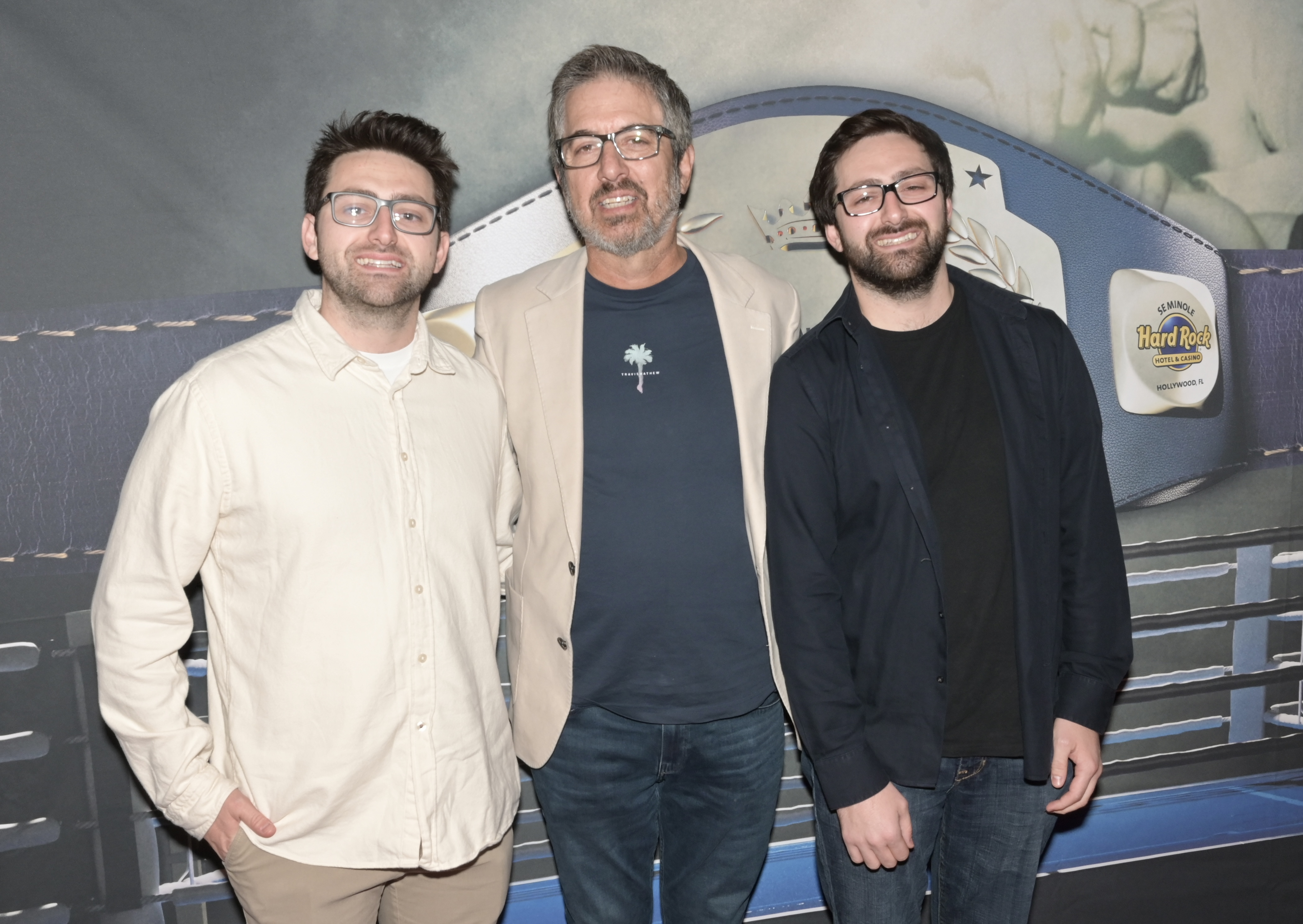 Ray, Matthew, and Gregory Romano at 39th Annual Fort Lauderdale International Film Festival opening night on November 8, 2024, in Hollywood, Florida | Source: Getty Images