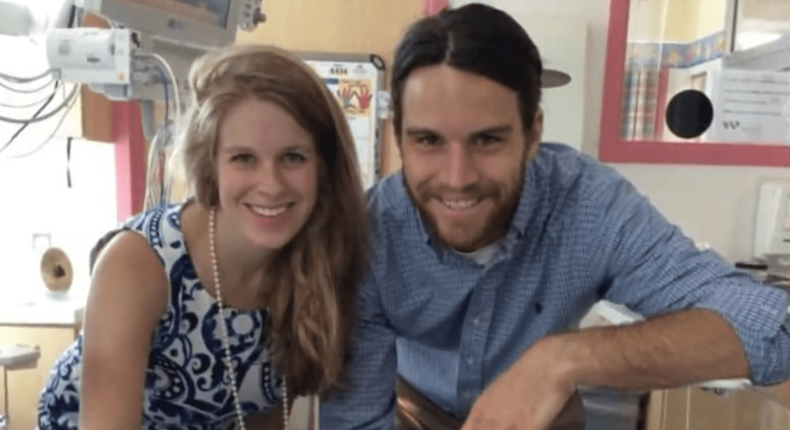 Katie and Josh Butler at the NICU.  │Source: youtube.com/WatchZozo