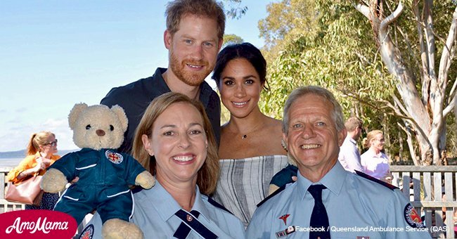 Adorable photo of Meghan and Harry with 2 ordinary paramedics has touching prehistory