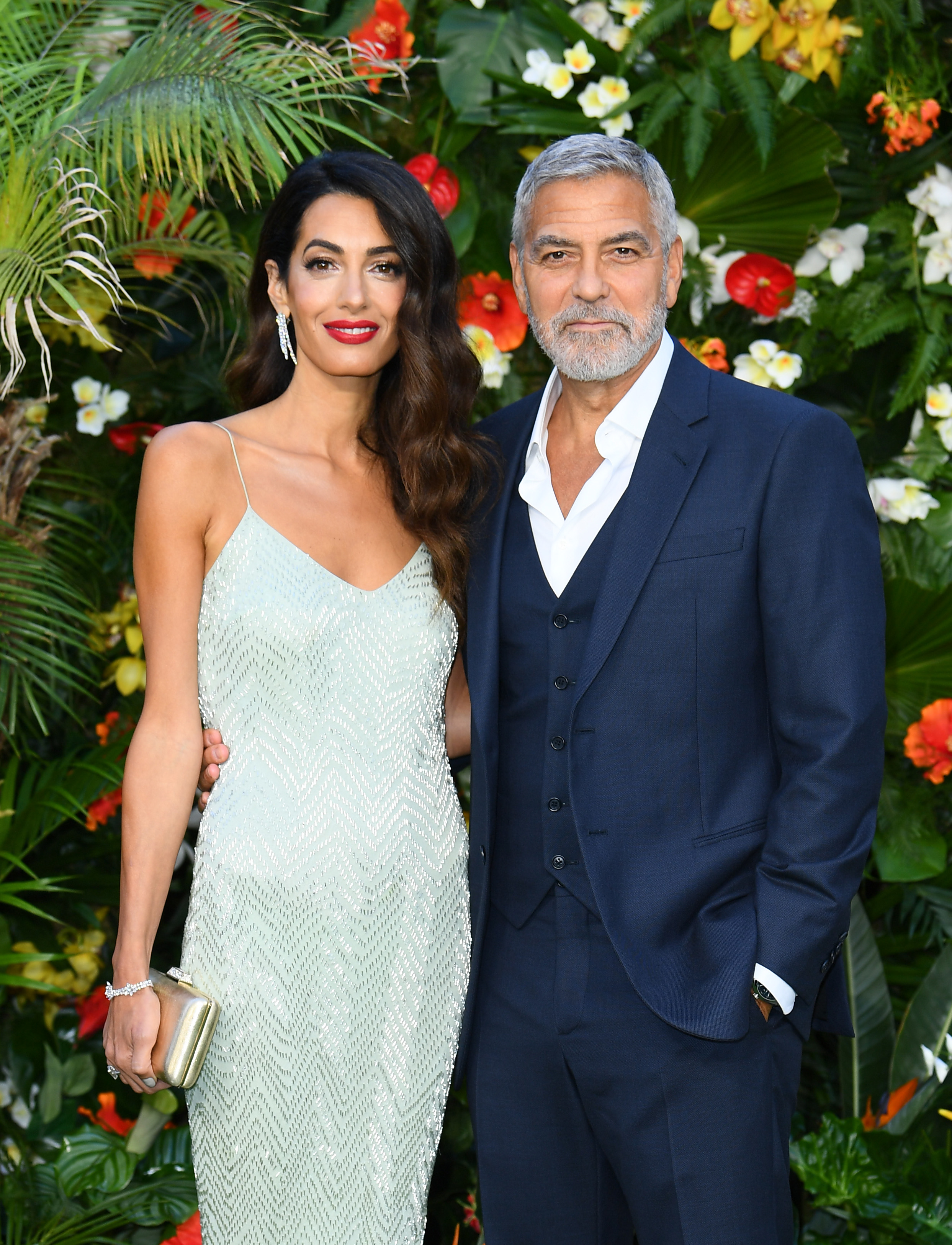 Amal and George Clooney at the world premiere of "Ticket To Paradise" in London, England on September 7, 2022 | Source: Getty Images