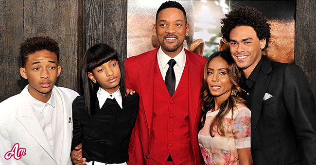 Will Smith, his wife Jada Pinkett Smith and their three kids, Trey, Jaden and Willow. | Source: Getty Images
