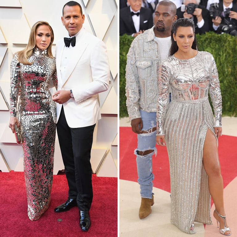 Algunos comparan el traje de JLo con uno que usó Kim Kardashian en 2016. | Foto: Getty Images Algunos comparan el traje de JLo con uno que usó Kim Kardashian en 2016. | Foto: Getty Images