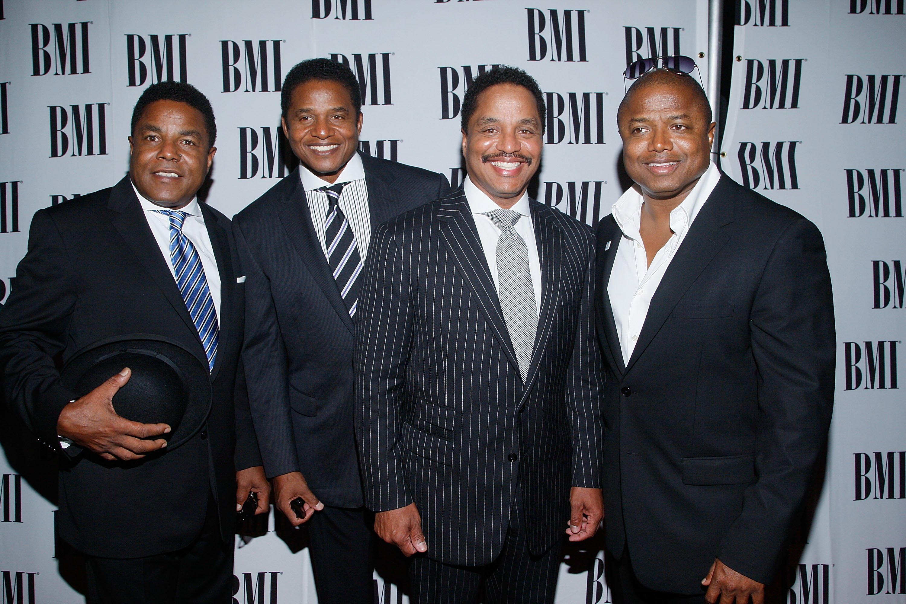 Brothers Tito, Jackie, Marlon and Randy Jackson arrive at the 8th Annual BMI Urban Awards at the Wishire Theatre on September 4, 2008, in Los Angeles, California. | Source: Getty Images.