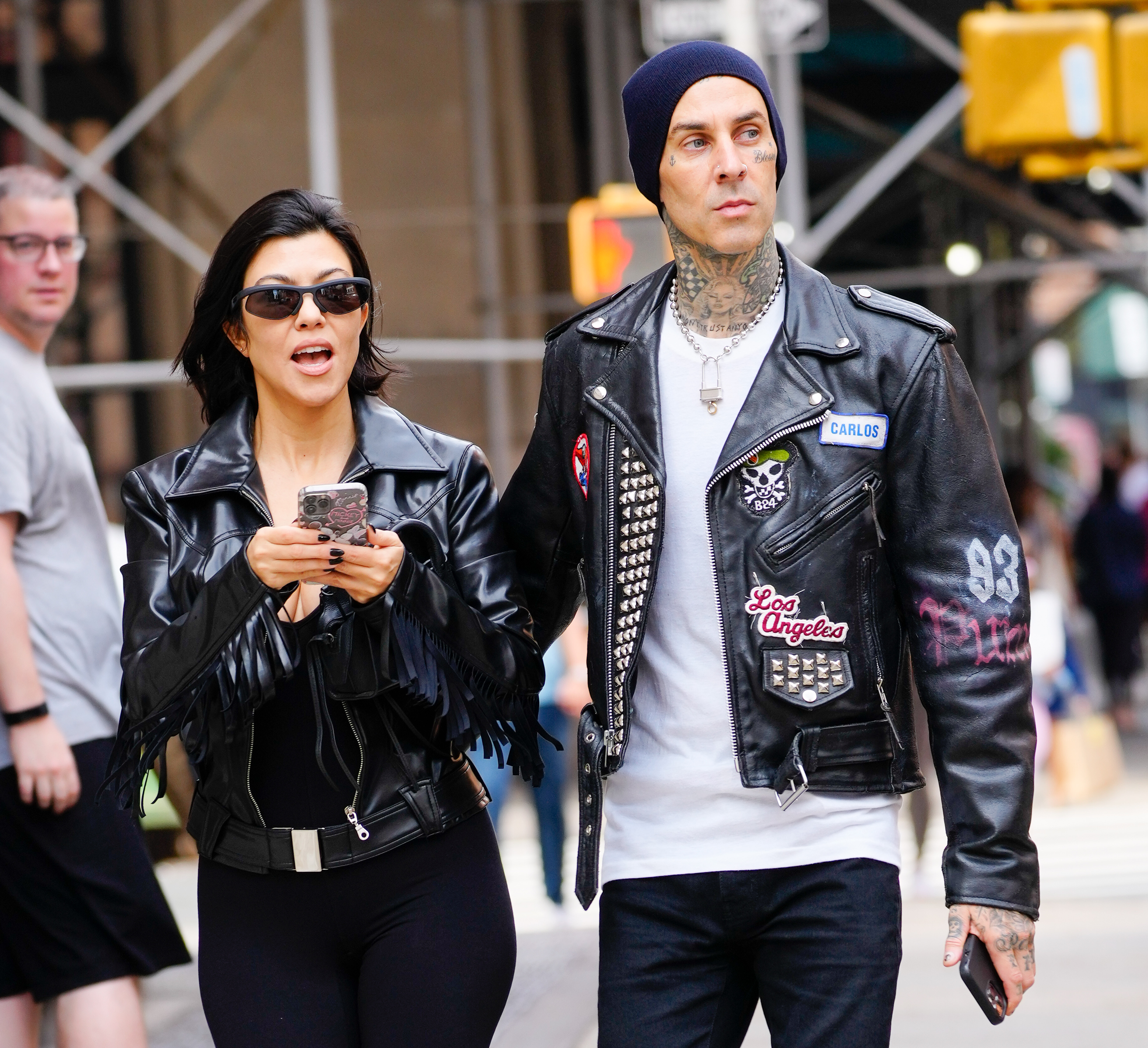 Kourtney Kardashian and Travis Barker spotted out in New York City on October 16, 2021 | Source: Getty Images