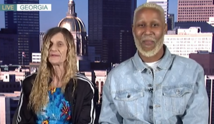 Cheryl McGregor and Quran McCain during an interview, dated March 7, 2023 | Source: YouTube/@thismorning/videos