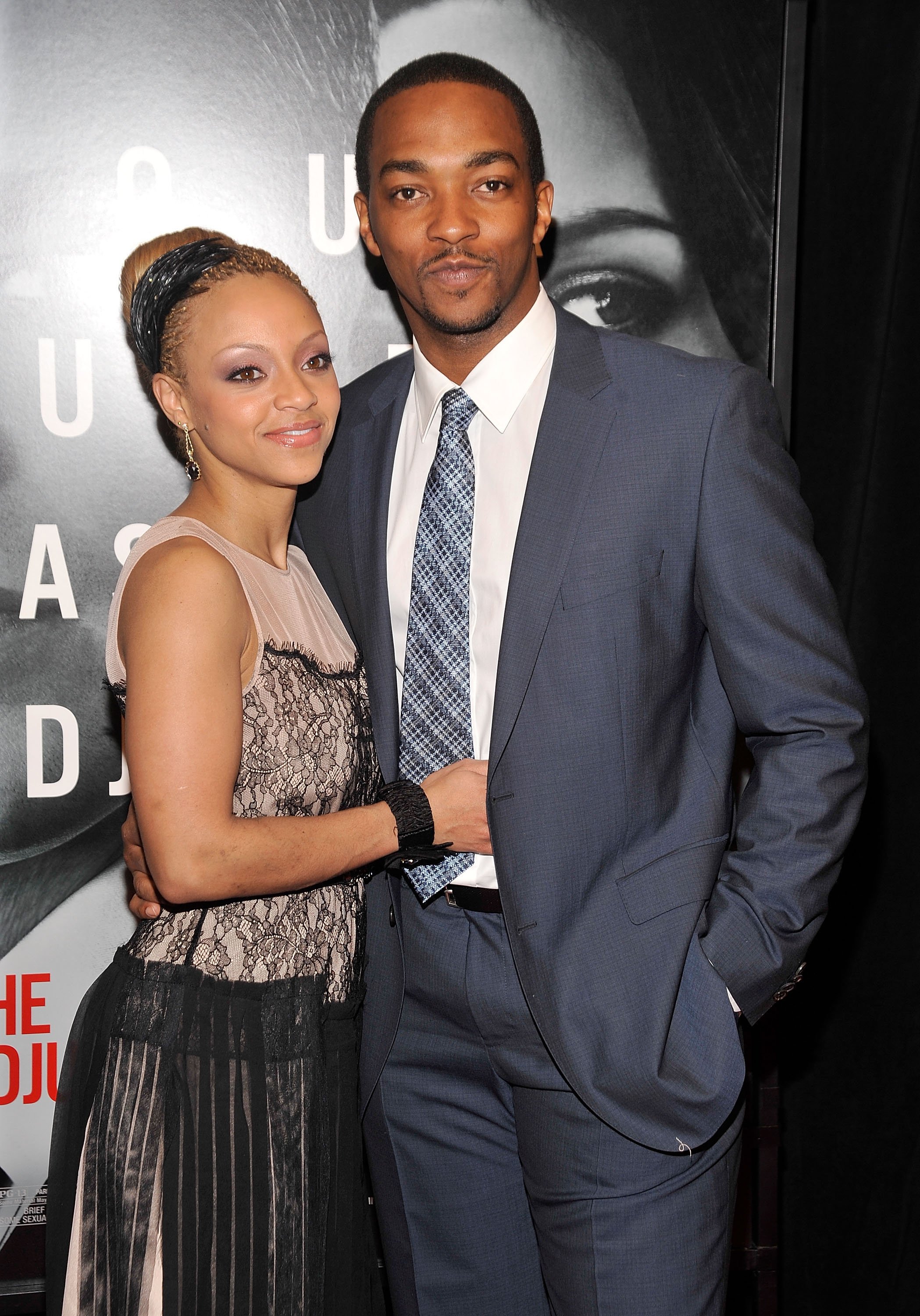 Anthony Mackie and Sheletta Chapital attend the premiere of "The Adjustment Bureau" on February 14, 2011, in New York City. | Source: Getty Images