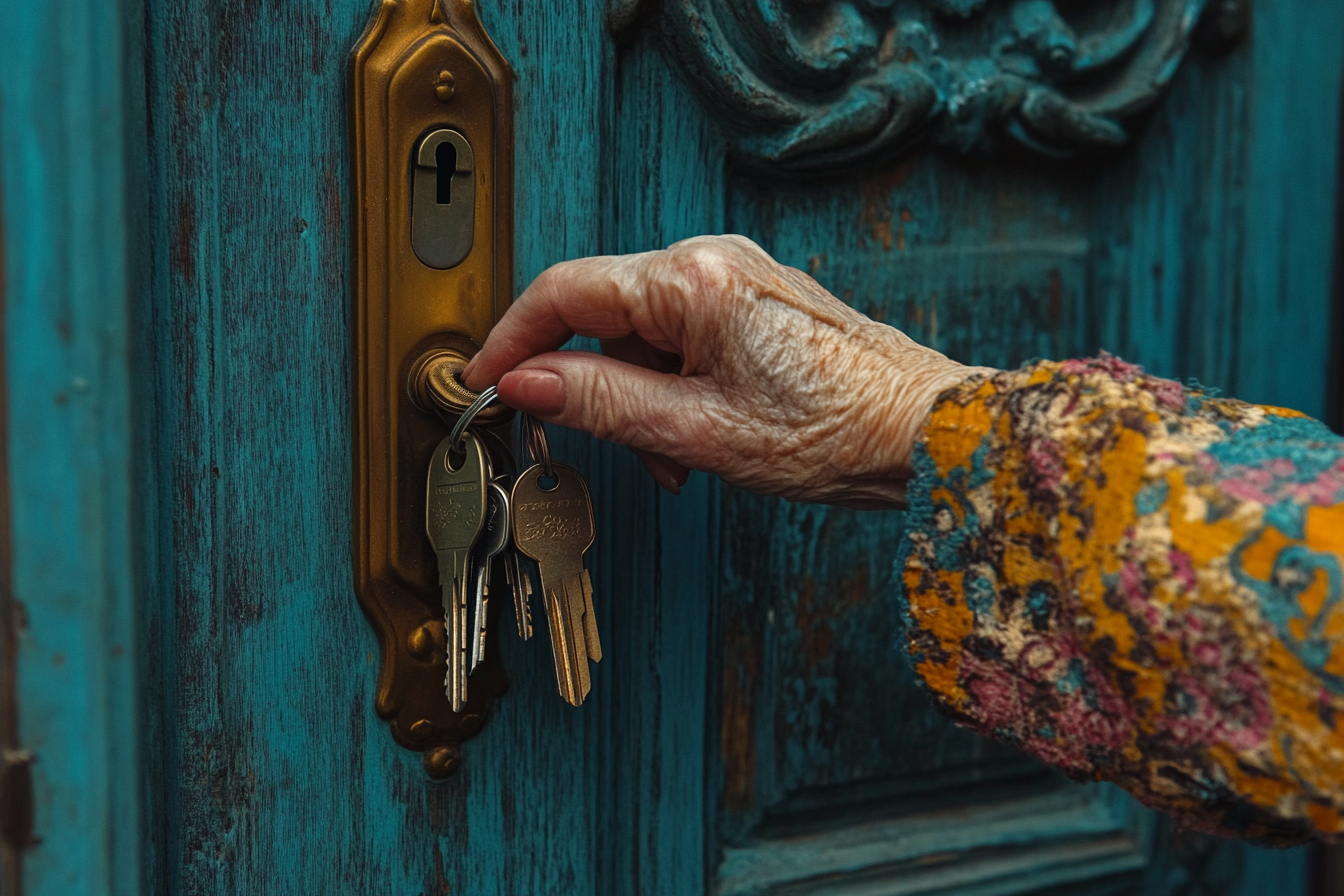 A hand holding keys to a lock | Source: Midjourney