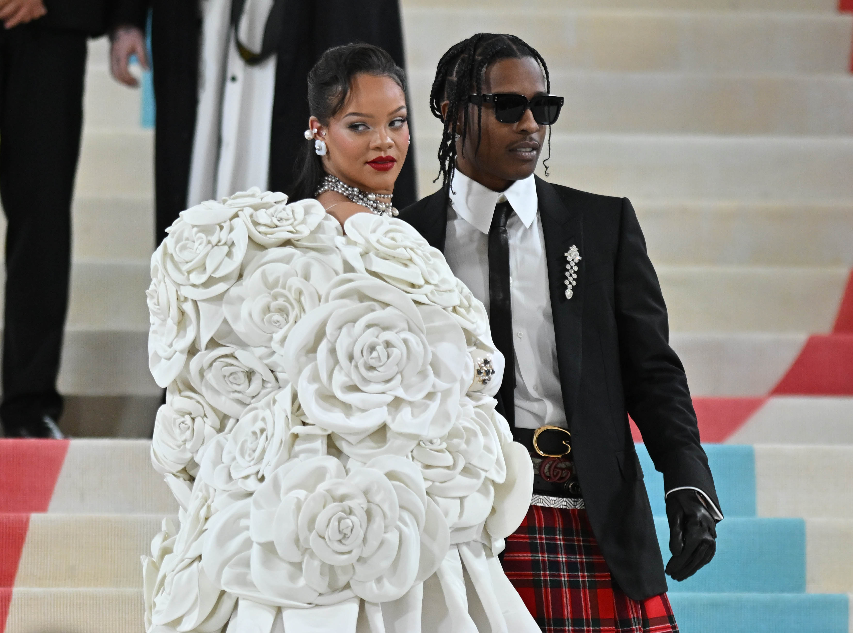 ASAP Rocky and Rihanna at the 2023 Met Gala on May 1, 2023 in New York City. | Source: Getty Images