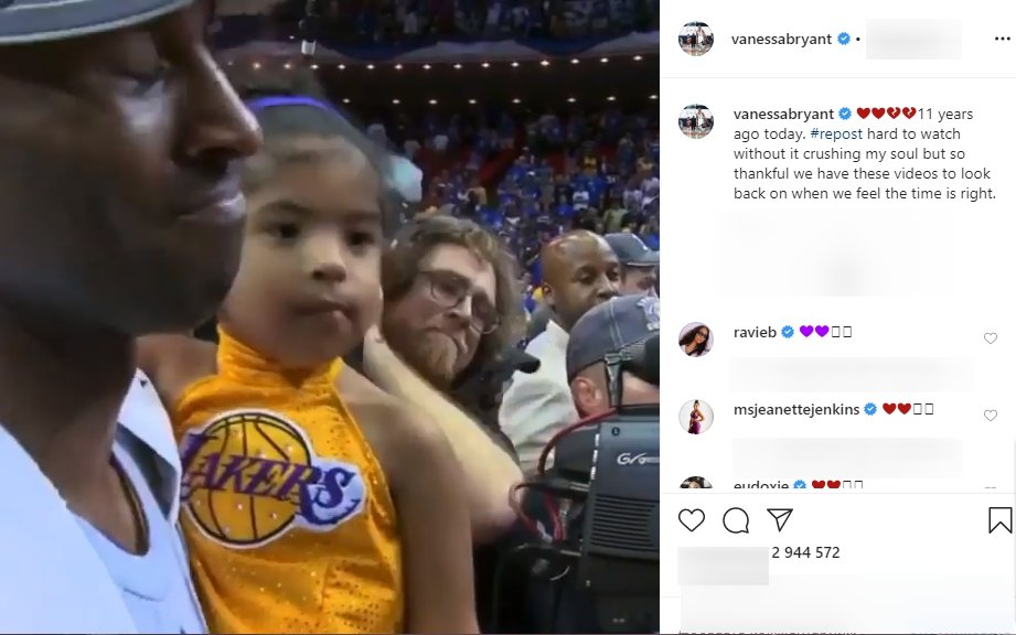 Vanessa Bryant shared a video of Kobe Bryant and his daughter Giana Bryant at the 2009 NBA Championship | Source: Instagram.com/vanessabryant