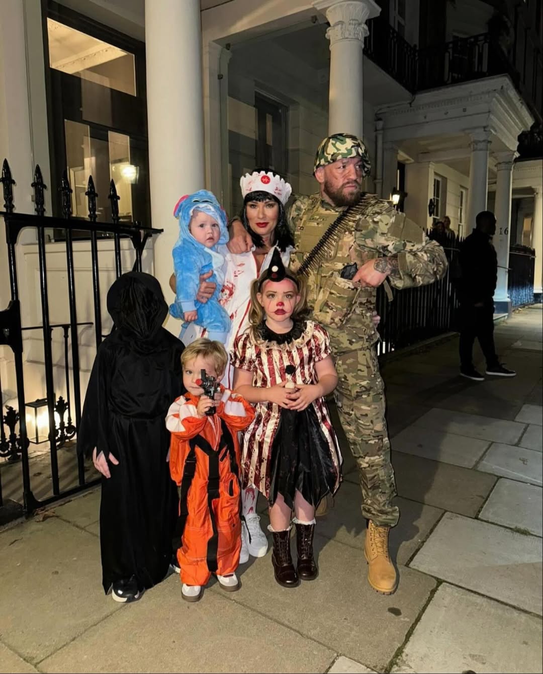 Dee Devlin and Conor McGregor with their children from a post dated November 1, 2024. | Source: Instagram/thenotoriousmma