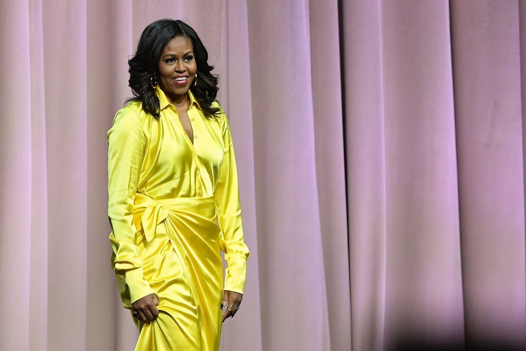 Michelle Obama discusses her book 'Becoming' at Barclays Center on December 19, 2018 in New York City.