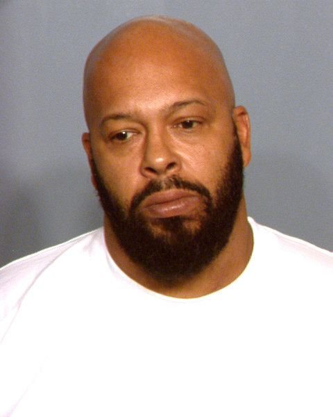 Marion "Suge" Knight in a booking photo February 8, 2012 in Las Vegas, Nevada. | Source: Getty Images