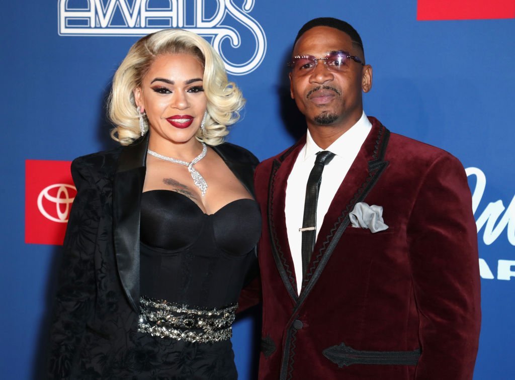 "LHHATL" reality star Stevie J and Faith Evans attend the 2018 Soul Train Awards in Las Vegas, Nevada. | Source: Getty Images