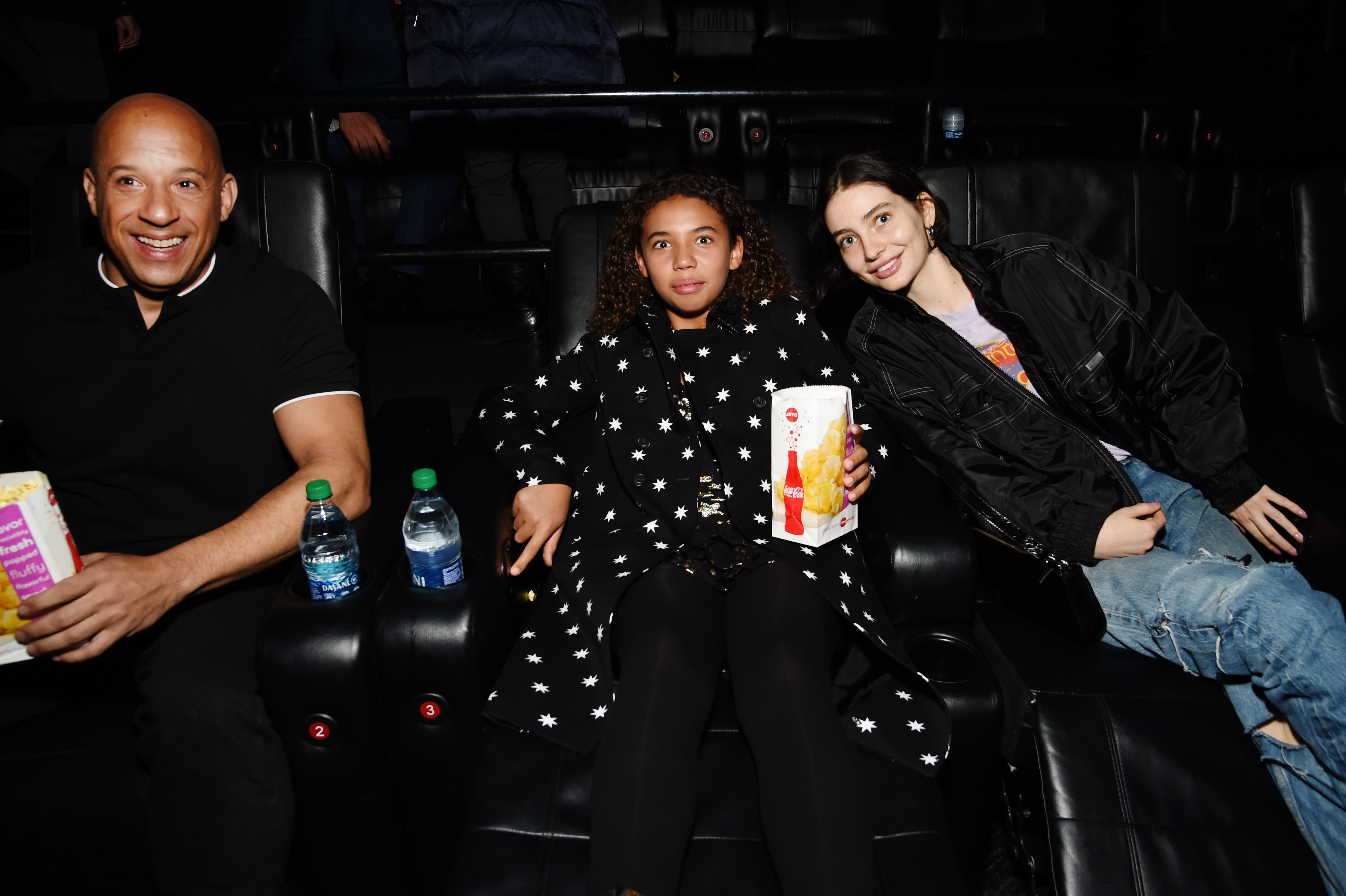 Vin Diesel, Similce Diesel and Meadow Walker attend the "Fast & Furious: Spy Racers" World Premiere at Universal CityWalk on December 7, 2019, in Universal City, California | Source: Getty Images