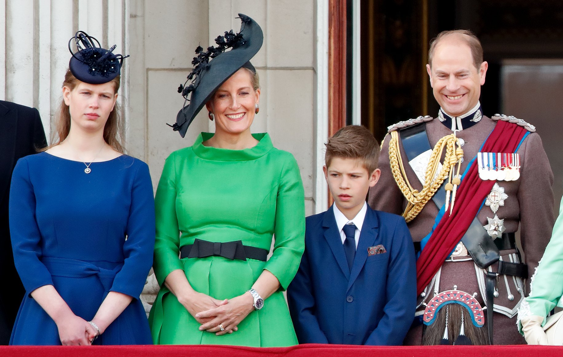 Prince Edward and Sophie Wessex with their two children at Buckingham palace in 2019. | Source: Getty Images