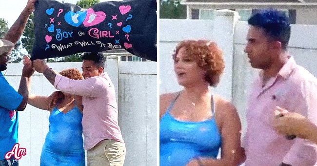Couple at gender reveal party. | Photo: Reddit/habichuelacondulce 