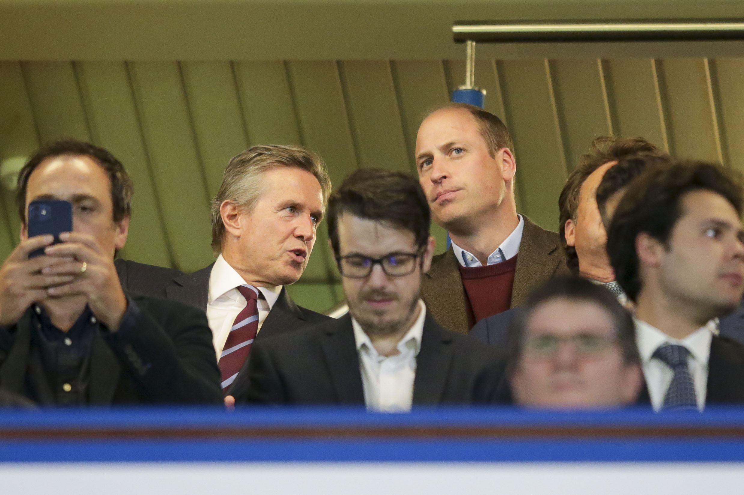 CEO of Aston Villa Christian Purslow and Prince William chat during the Carabao Cup Third Round match between Chelsea and Aston Villa on September 22, 2021, in London, England | Source: Getty Images