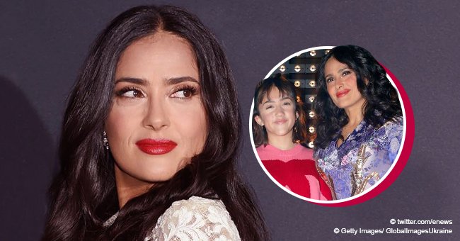 Salma Hayek's daughter makes a rare appearance with mom and she looks so grown up