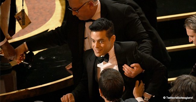 ‘Bohemian Rhapsody’ Rami Malek Tumbles off Stage in a Scary Fall after Best Actor Win at Oscars