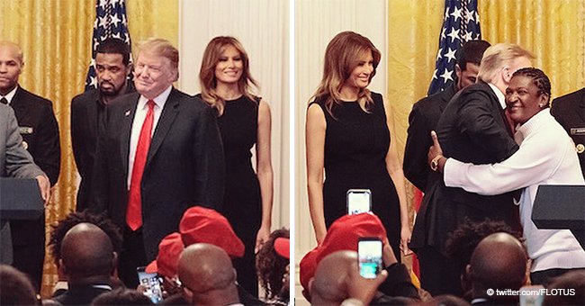 Melania Trump Turns Heads in a Tight Black Dress at a Reception for Black History Month