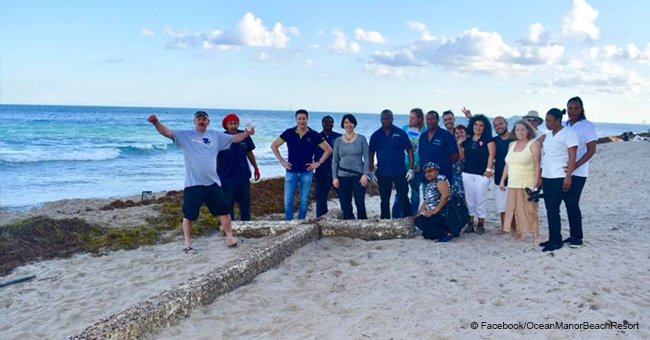 Huge wooden cross that washed up on Florida beach gathers a crowd. Is it a sign from the Lord?