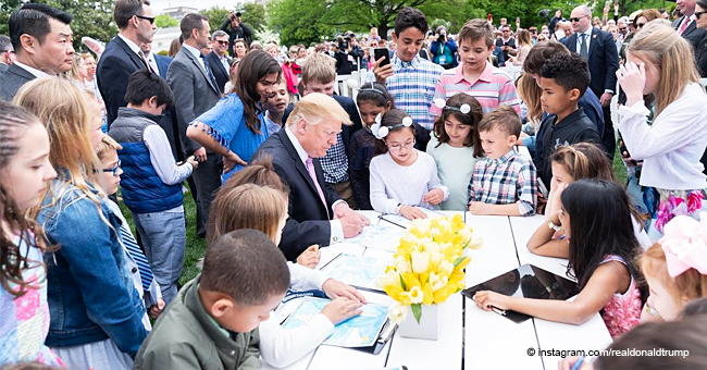 President Trump Tells a Child at the Easter Egg Roll That the Border Wall Is ‘Being Built Now’