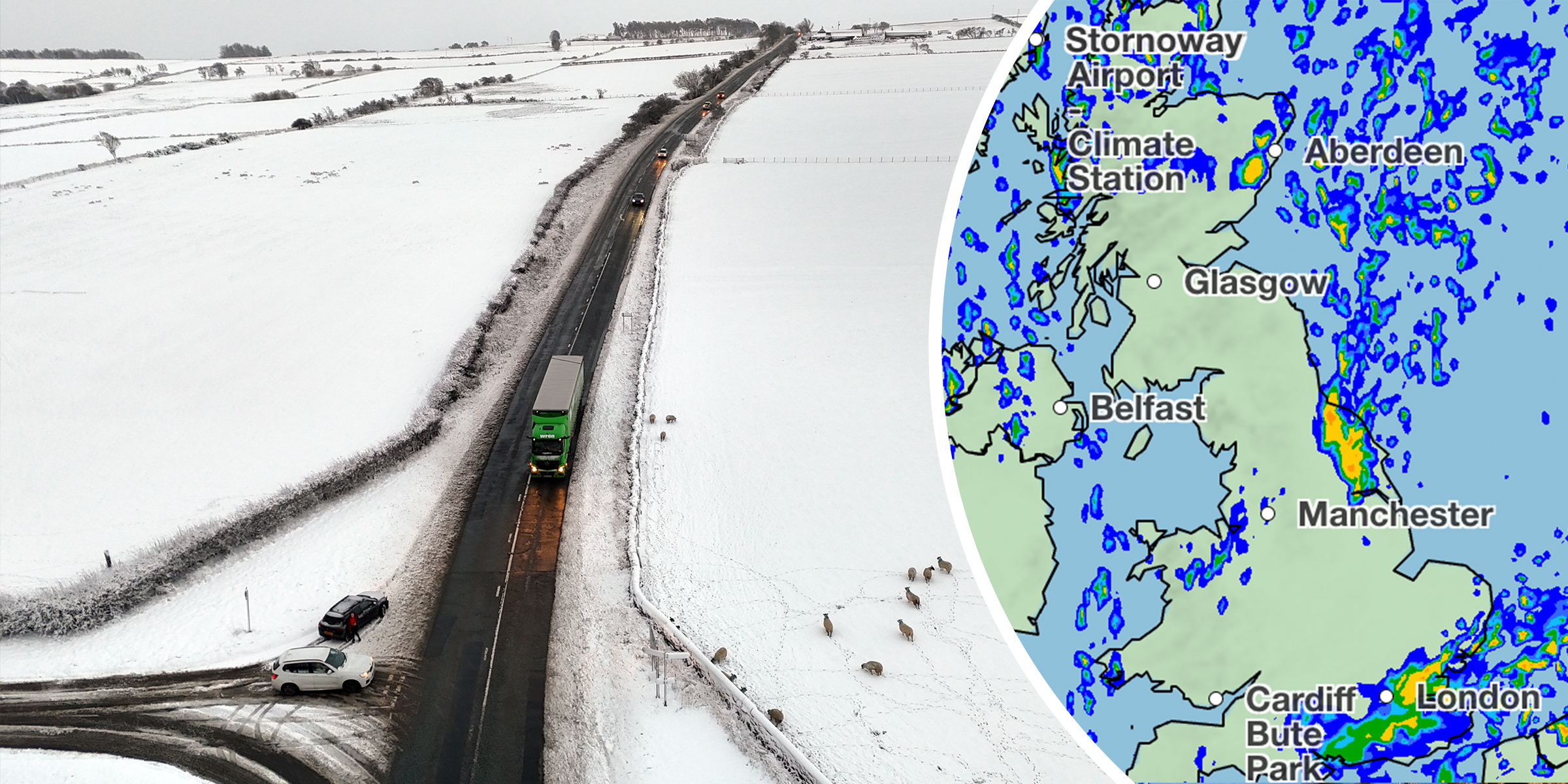 Overnight snow in Castleside, County Durham | A map | Source: Getty Images