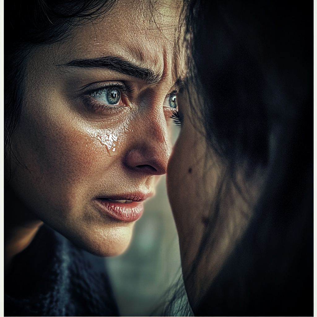 An emotional woman having a conversation with her friend | Source: Midjourney