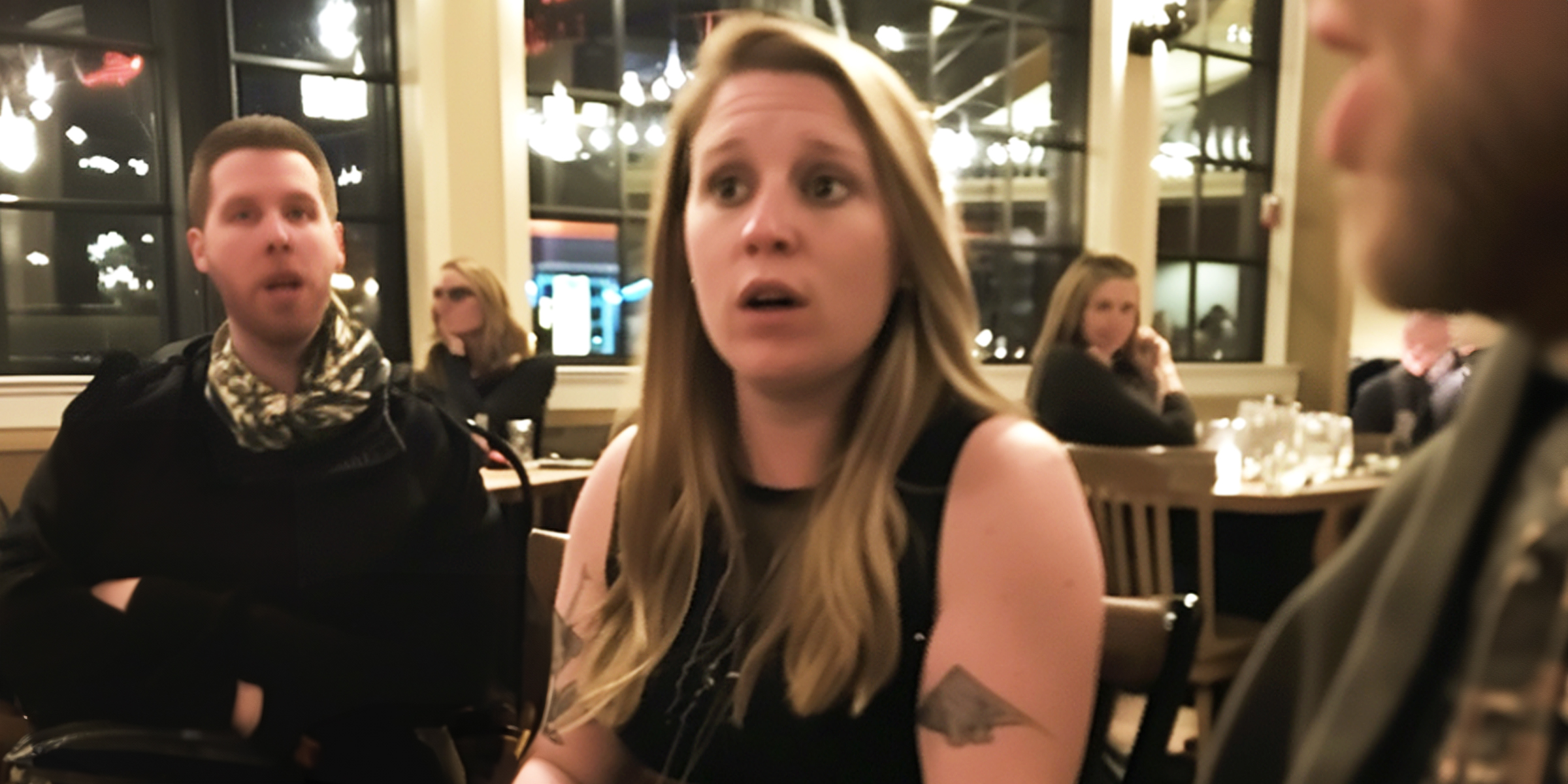 A shocked woman in a restaurant | Source: AmoMama
