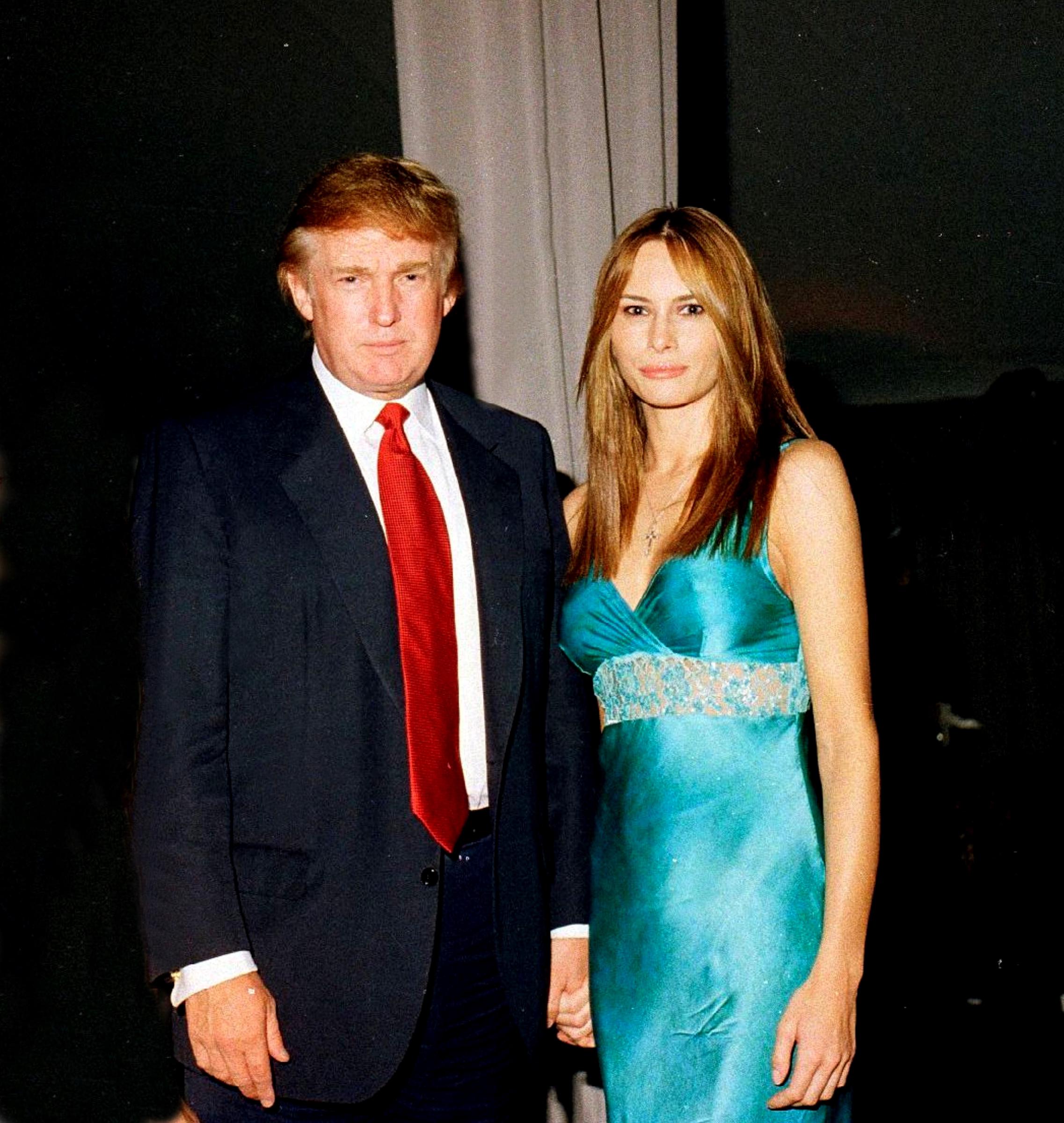 Donald Trump and Melania Knauss, at the Mar-a-Lago club, Palm Beach, Florida, on March 11, 2000 | Source: Getty Images