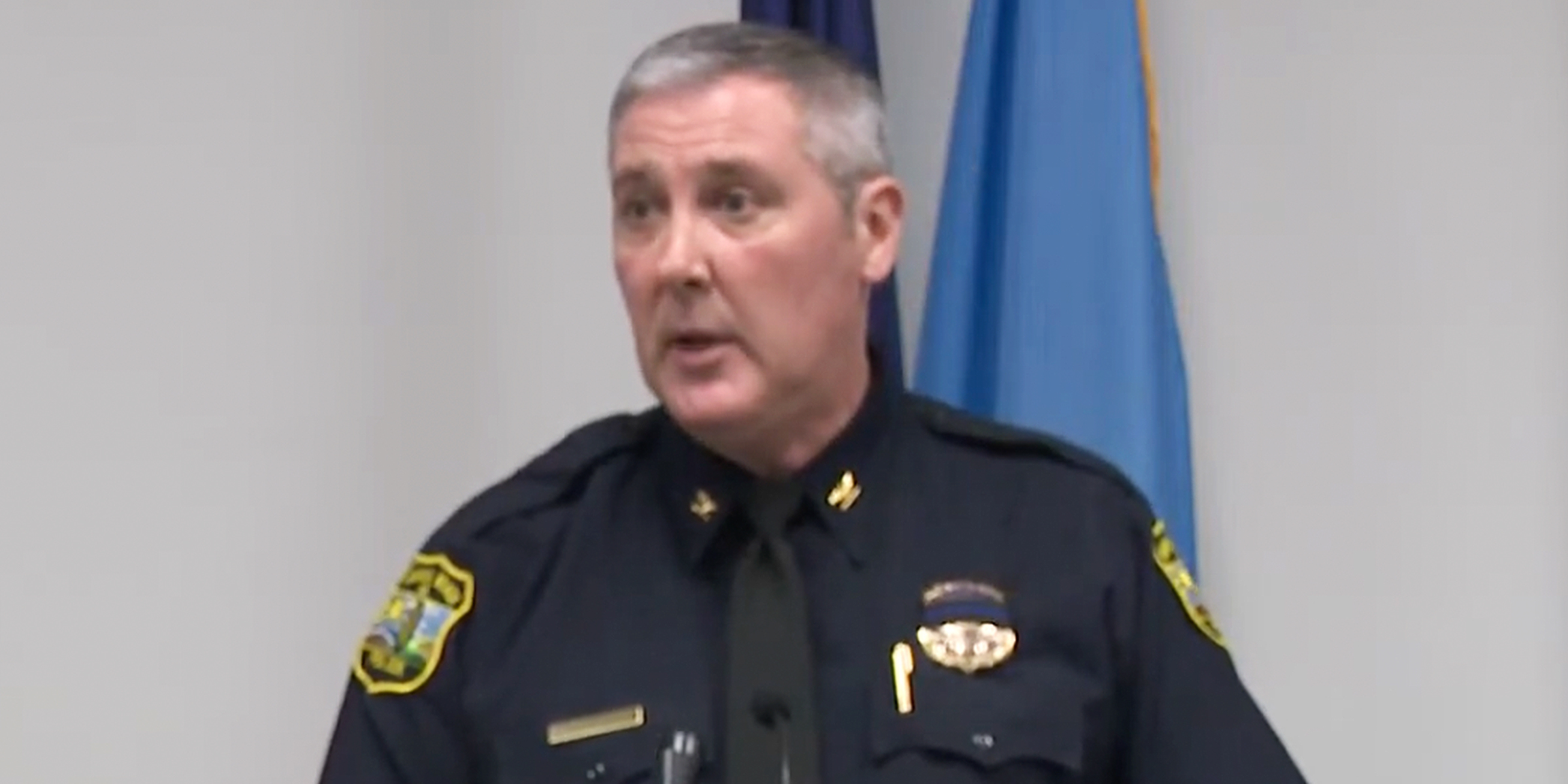 Chief Paul Neudigate during a press conference on the death of the Virginia Beach police officers | Source: YouTube/13 News Now