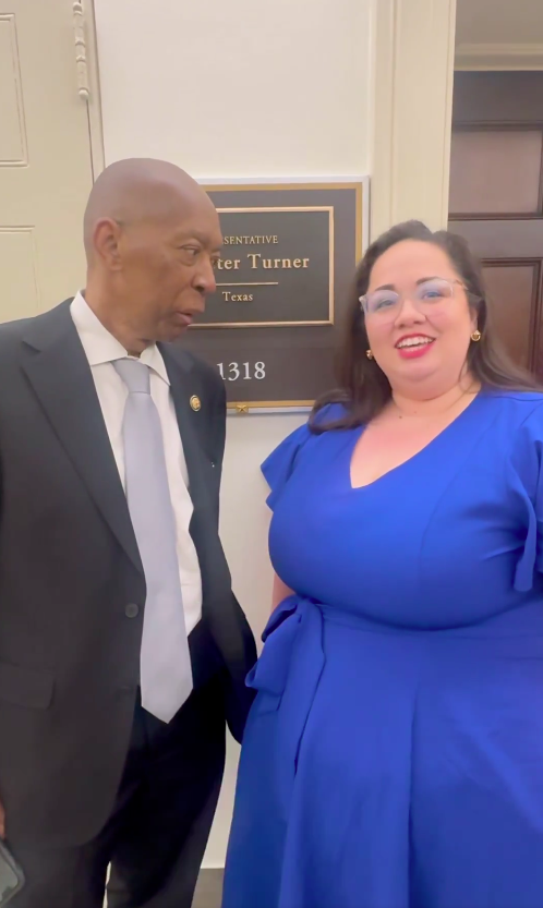 Sylvester Turner and Angela Hernandez. | Source: X/@repsturner