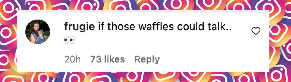 A netizen's comment on the waffles Meghan Markle made for St. Patrick's Day, dated March 18, 2025 | Source: Instagram/dailymailroyals