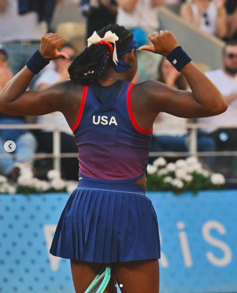 Coco Gauff posing for a picture during the Paris Olympics, posted on July 29, 2024 | Source: Instagram/cocogauff